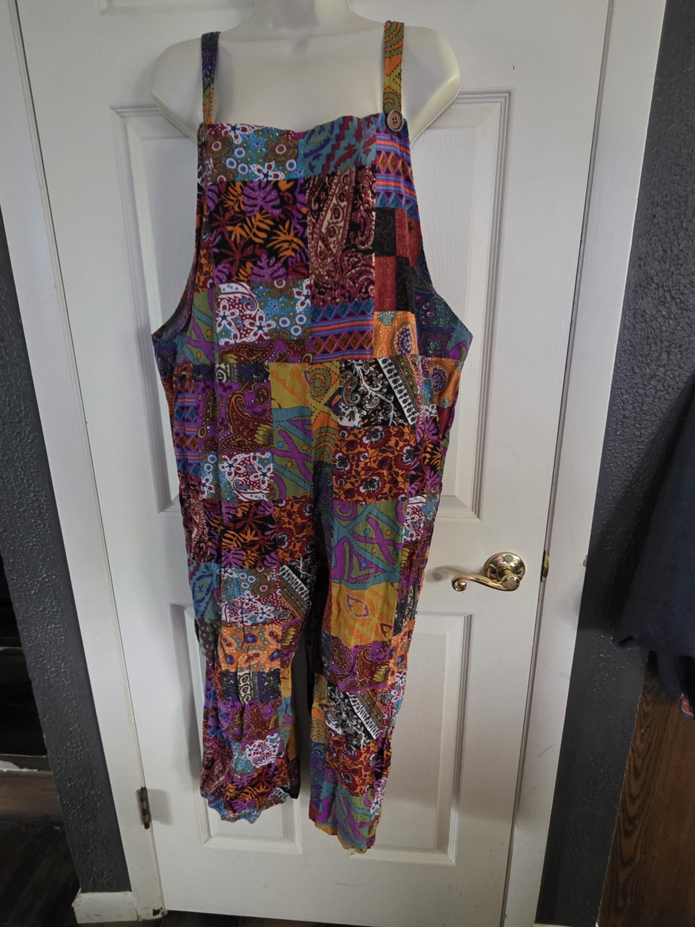 Bohemian Multicolor Patchwork Jumpsuit Romper